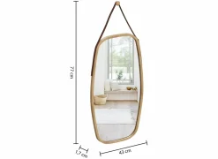 Spiegel 45x77cm - bamboe & glas - naturel- Spiegels|Spiegels