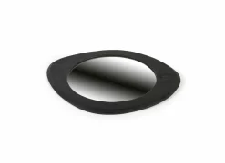 Spiegel 50x44cm - glas & hout - zwart- Spiegels|Spiegels