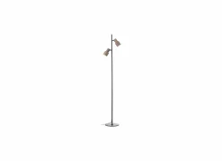 Brilliant Staande lamp Cadiz GU10 H140cm - aluminium - zwart & brons- Andere Vloerlampen