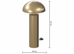 Staande lamp Champi H97cm E27 - staal - goud- Andere Vloerlampen