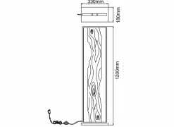 Brilliant Staande lamp Chaumont LED H120cm - hout massief - bruin- Andere Vloerlampen