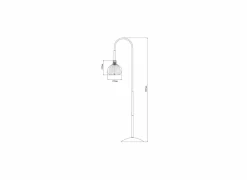 Staande lamp H166,5cm E27 - staal - zwart & koper- Andere Vloerlampen