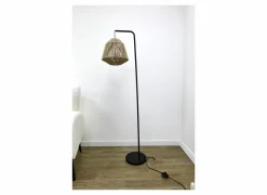 Staande lamp Juniper H150cm E27 - geweven touw - bruin- Andere Vloerlampen