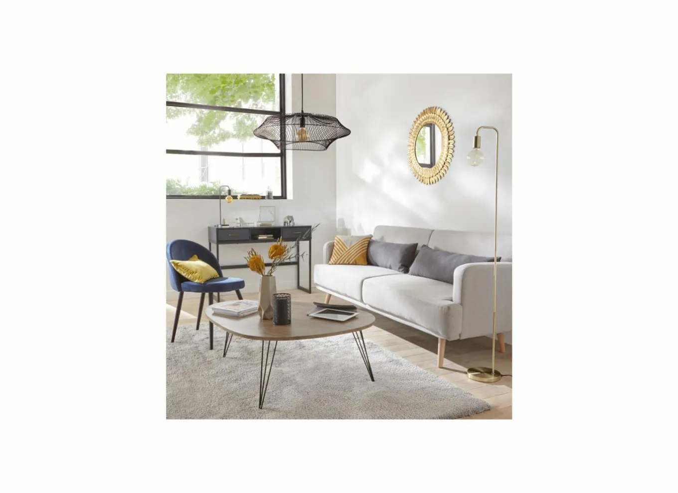 Andere Vloerlampen|Staande lamp Keli H150cm E27 - beton & ijzer - goud