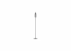 Staande lamp Maione H151cm E27 - staal & glas - zwart & grijs- Andere Vloerlampen