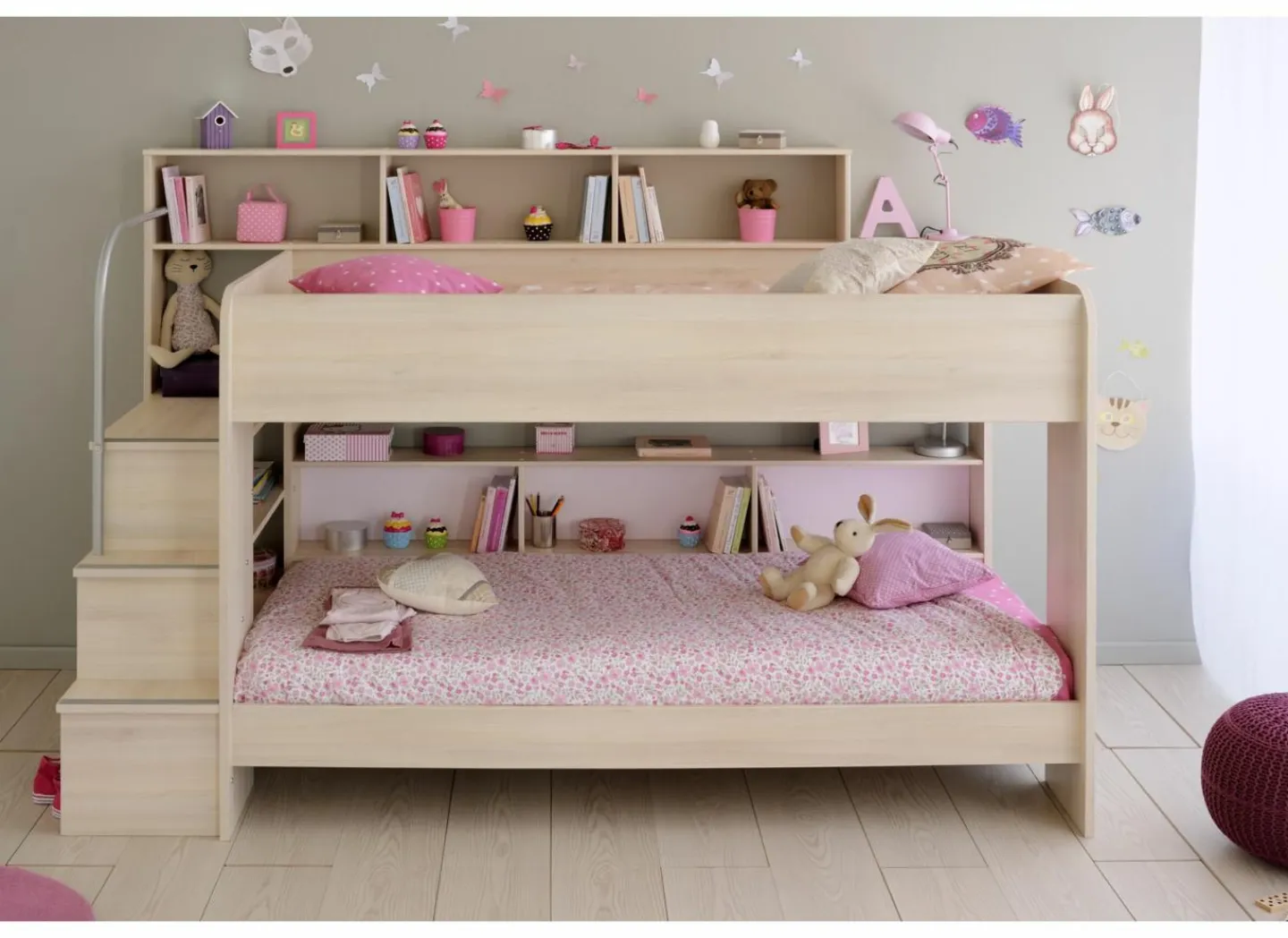 Stapelbed Bibop 90x200cm - decor - acacia- Stapelbedden|Stapelbedden