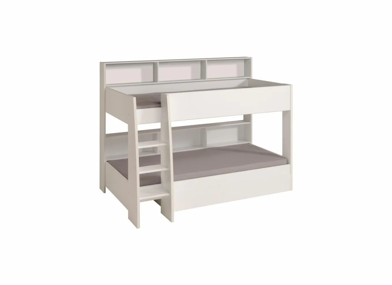 Stapelbedden|Stapelbedden|Stapelbed Leo 90x200cm - decor - wit met bodems