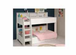 Stapelbedden|Stapelbedden|Stapelbed Leo 90x200cm - decor - wit met bodems