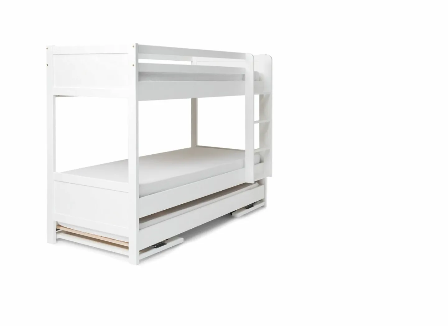 Stapelbed met bedlade Duet 90x200cm - decor - beuk wit- Stapelbedden|Eenpersoonsbedden