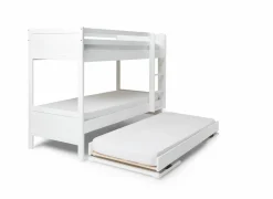 Stapelbed met bedlade Duet 90x200cm - decor - beuk wit- Stapelbedden|Eenpersoonsbedden