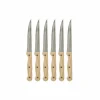Keukenmessen|Messen|Steakmes Wood set van 6