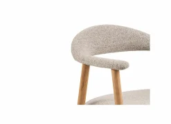 Stoel Addi 56x54x75,5cm - bouclé - beige- Eetkamerstoelen