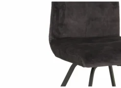 Eetkamerstoelen|Stoel Adore 46x60x87cm - stof - antraciet