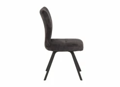 Eetkamerstoelen|Stoel Adore 46x60x87cm - stof - antraciet