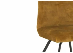 Stoel Adore 46x60x87cm - stof - goud- Eetkamerstoelen