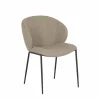 Stoel Aguila 55x60x84cm - stof - lichtbruin- Eetkamerstoelen