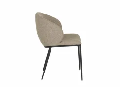 Stoel Aguila 55x60x84cm - stof - lichtbruin- Eetkamerstoelen