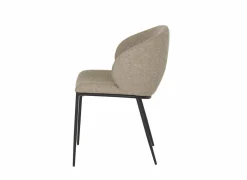 Stoel Aguila 55x60x84cm - stof - lichtbruin- Eetkamerstoelen