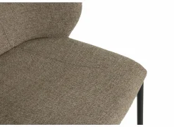 Stoel Aguila 55x60x84cm - stof - lichtbruin- Eetkamerstoelen