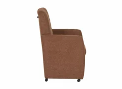 Stoel Aragon 60x70x100cm - stof - bruin- Eetkamerstoelen