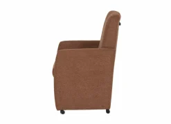 Stoel Aragon 60x70x100cm - stof - bruin- Eetkamerstoelen