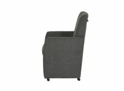 Eetkamerstoelen|Stoel Aragon 60x70x100cm - stof - antraciet