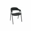 Perfecta Stoel Arca 56x56x76cm - lederlook - zwart- Bezoekersstoel|Eetkamerstoelen