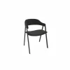 Perfecta Stoel Arca 56x56x76cm - stof - zwart- Bezoekersstoel|Eetkamerstoelen