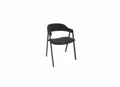 Perfecta Stoel Arca 56x56x76cm - stof - zwart- Bezoekersstoel|Eetkamerstoelen