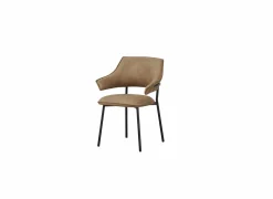 Eetkamerstoelen|Stoel Boxer 62x47x83cm - stof - bruin