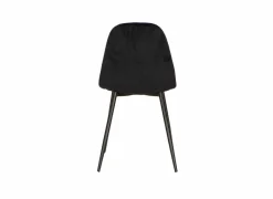 Stoel Charlton 44x53x87cm - fluweel - zwart- Eetkamerstoelen
