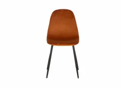 Eetkamerstoelen|Stoel Charlton 44x53x87cm - fluweel - cognac