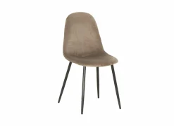 Eetkamerstoelen|Stoel Charlton 44x53x87cm - fluweel - taupe