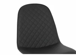 Keukenstoelen|Eetkamerstoelen|Stoel Chuck 45x42x86cm - lederlook - zwart