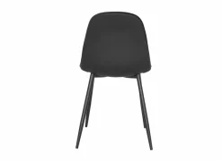 Keukenstoelen|Eetkamerstoelen|Stoel Chuck 45x42x86cm - lederlook - zwart