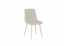 Stoel Churchill 46x54,5x85cm - metaal/stof - beige- Eetkamerstoelen