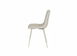 Stoel Churchill 46x54,5x85cm - metaal/stof - beige- Eetkamerstoelen