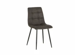 Eetkamerstoelen|Stoel Churchill 46x54,5x85cm - metaal/stof - antraciet