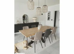 Eetkamerstoelen|Stoel Churchill 46x54,5x85cm - metaal/stof - antraciet