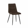 Stoel Churchill 46x54,5x85cm - metaal/stof - bruin- Eetkamerstoelen