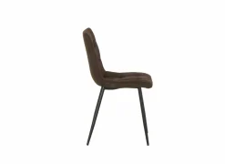 Stoel Churchill 46x54,5x85cm - metaal/stof - bruin- Eetkamerstoelen
