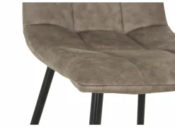 Stoel Churchill 46x54,5x85cm - metaal/stof - taupe- Eetkamerstoelen