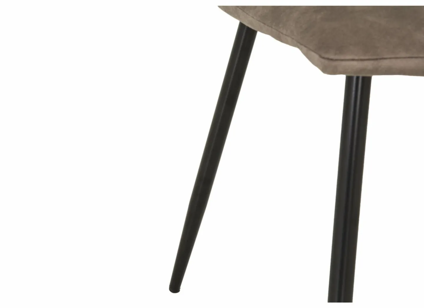Stoel Churchill 46x54,5x85cm - metaal/stof - taupe- Eetkamerstoelen