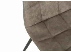 Stoel Churchill 46x54,5x85cm - metaal/stof - taupe- Eetkamerstoelen