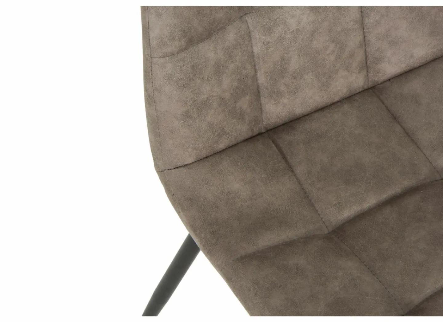 Stoel Churchill 46x54,5x85cm - metaal/stof - taupe- Eetkamerstoelen