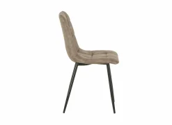 Stoel Churchill 46x54,5x85cm - metaal/stof - taupe- Eetkamerstoelen