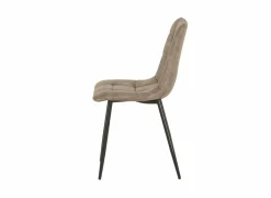 Stoel Churchill 46x54,5x85cm - metaal/stof - taupe- Eetkamerstoelen