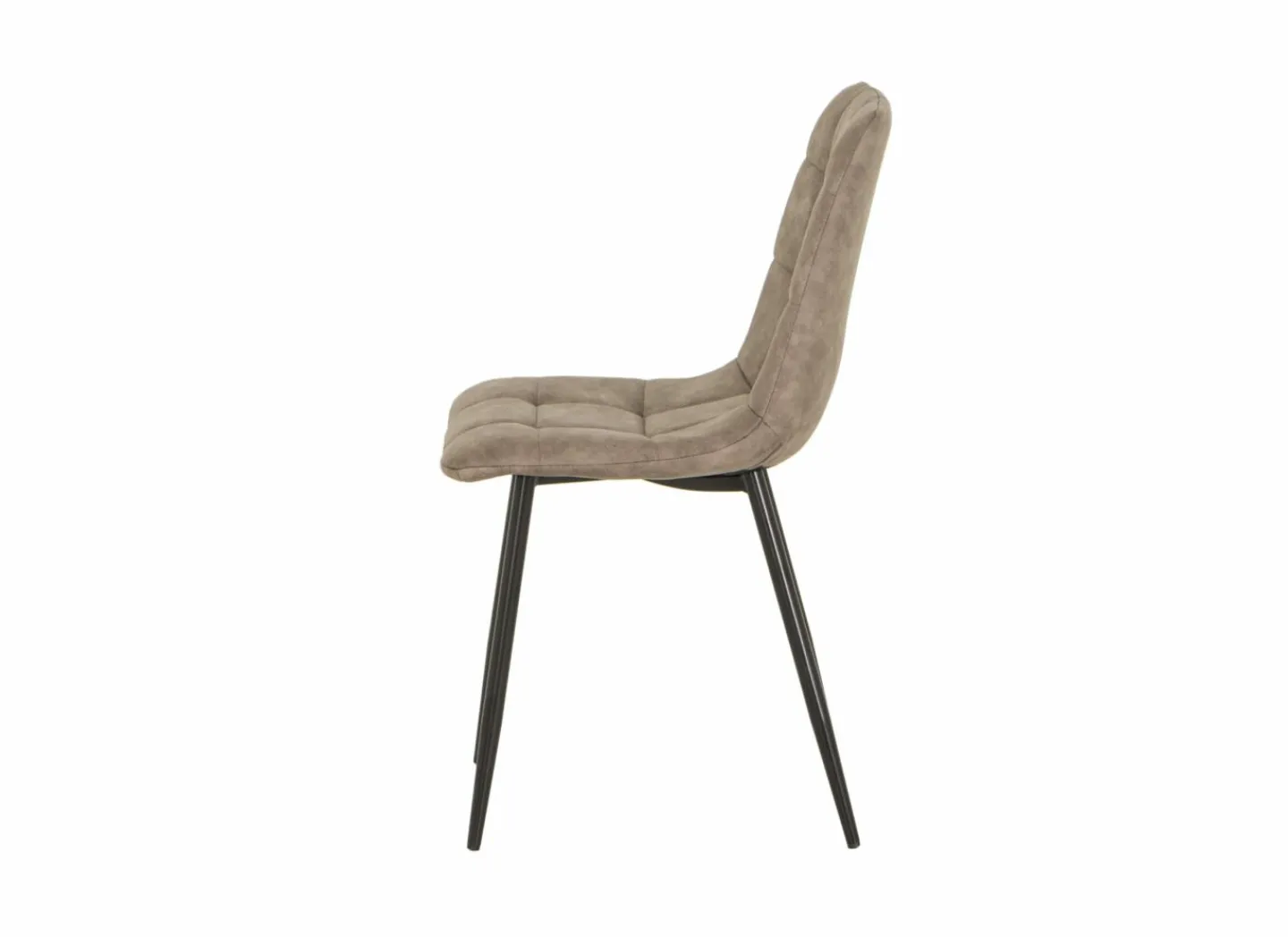 Stoel Churchill 46x54,5x85cm - metaal/stof - taupe- Eetkamerstoelen