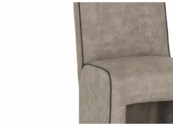 Eetkamerstoelen|Stoel Cowboy 51x60x95cm - microvezel - silver preston