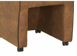 Eetkamerstoelen|Stoel Cowboy 51x60x95cm - microvezel - cognac preston
